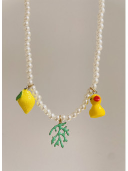 COLLAR PERLAS AMARELO