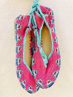 BAILARINAS CROCHET ROSA FUCSIA