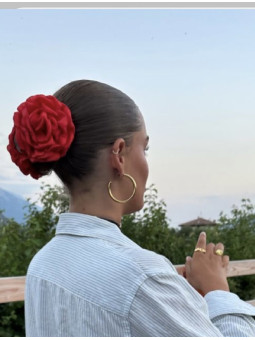 PINZA PELO FLOR DE TELA