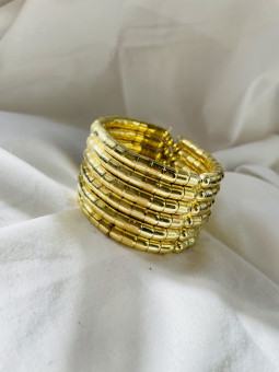BRAZALETE DORADO CUENTAS
