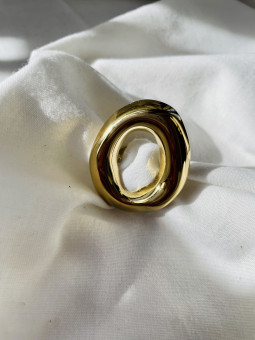 ANILLO MAXI ÓVALO DORADO