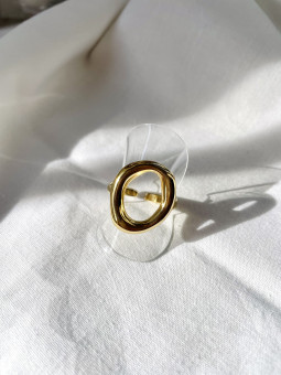 ANILLO ÓVALO MINI DORADO