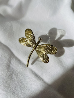 ANILLO MAXI LIBÉLULA DORADO