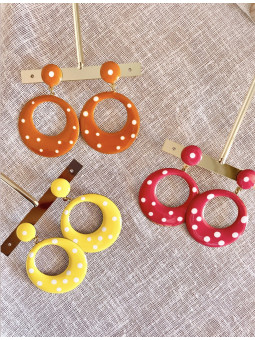 PENDIENTES FLAMENCA LUNARES...