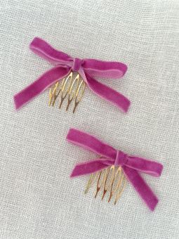 PEINILLA LAZO TERCIOPELO ROSA