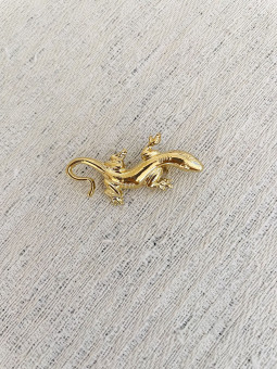 BROCHE DORADO LAGARTIJA