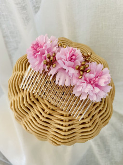 TOCADO FLAMENCA FLORES ROSAS