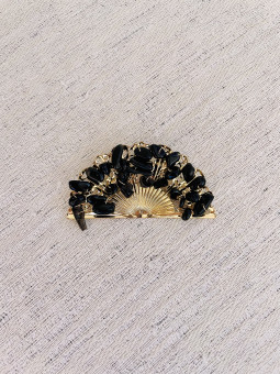 BROCHE DORADO ABANICO CORAL...