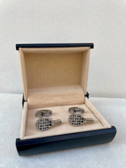 GEMELOS PLATEADOS RAQUETAS...