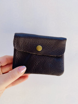 MONEDERO PIEL CHOCOLATE