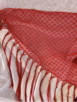 MANTONCILLO PLUMETI ROJO NIÑA