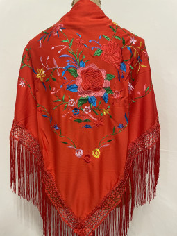 MANTONCILO ROJO BORDADO...