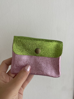 CARTERA DE PIEL METALIZADA