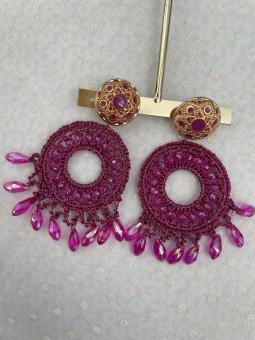 PENDIENTES BUGANVILLA CROCHÉ