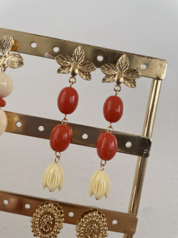 PENDIENTES FLAMENCA HUESO