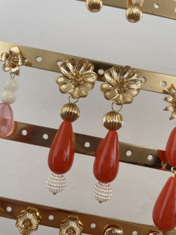 PENDIENTES FLAMENCA HUESO