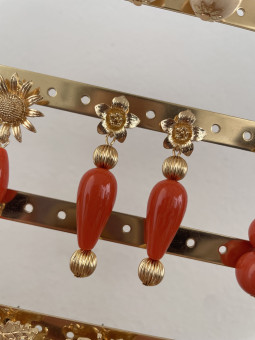 PENDIENTES FLAMENCA HUESO