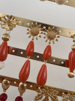 PENDIENTES FLAMENCA HUESO