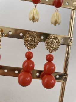 PENDIENTES FLAMENCA HUESO