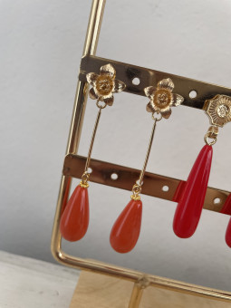 PENDIENTES FLAMENCA HUESO