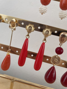 PENDIENTES FLAMENCA HUESO