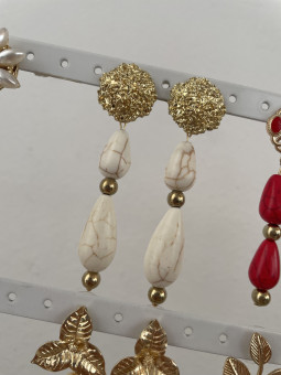 PENDIENTES FLAMENCA HUESO