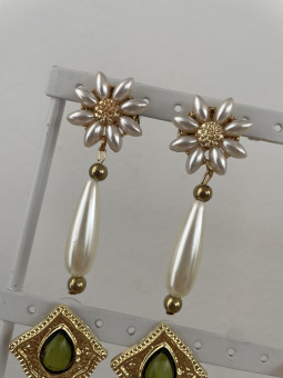 PENDIENTES FLAMENCA PERLADO