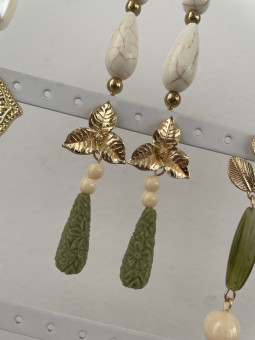 PENDIENTES FLAMENCA VERDE Y...