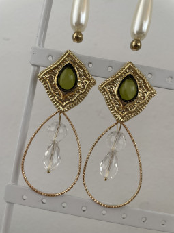 PENDIENTES FLAMENCA VERDE Y...
