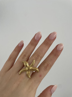 ANILLO DORADO ESTRELLA DE MAR