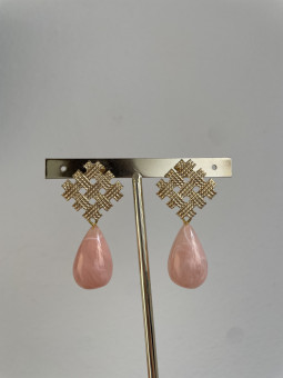 PENDIENTES FLAMENCA ROSA