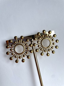 PENDIENTES DORADOS ACERO...