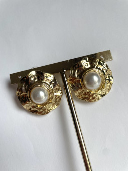 PENDIENTES DORADOS PERLA