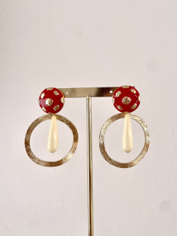 PENDIENTES FLAMENCA LUNARES...