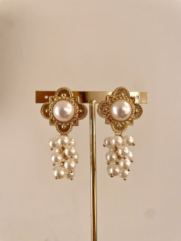 PENDIENTES FLAMENCA PERLAS...
