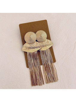 PENDIENTES FLECOS DORADOS