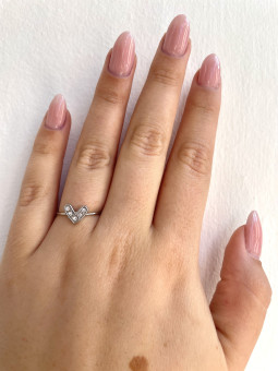 ANILLO CORAZÓN BRILLO