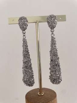 PENDIENTES LÁGRIMA PLATEADO