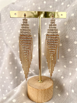 PENDIENTES BRILLO TIRAS