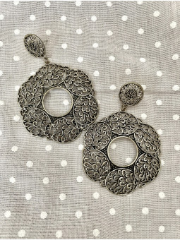 PENDIENTES FLOR ENCAJE...